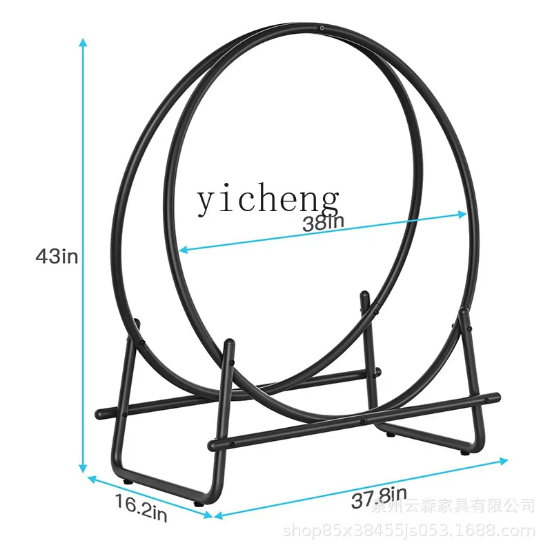 

ZC Ring Firewood Rack Wholesale Wood Storage Rack Iron Wood Storage Rack Crafts