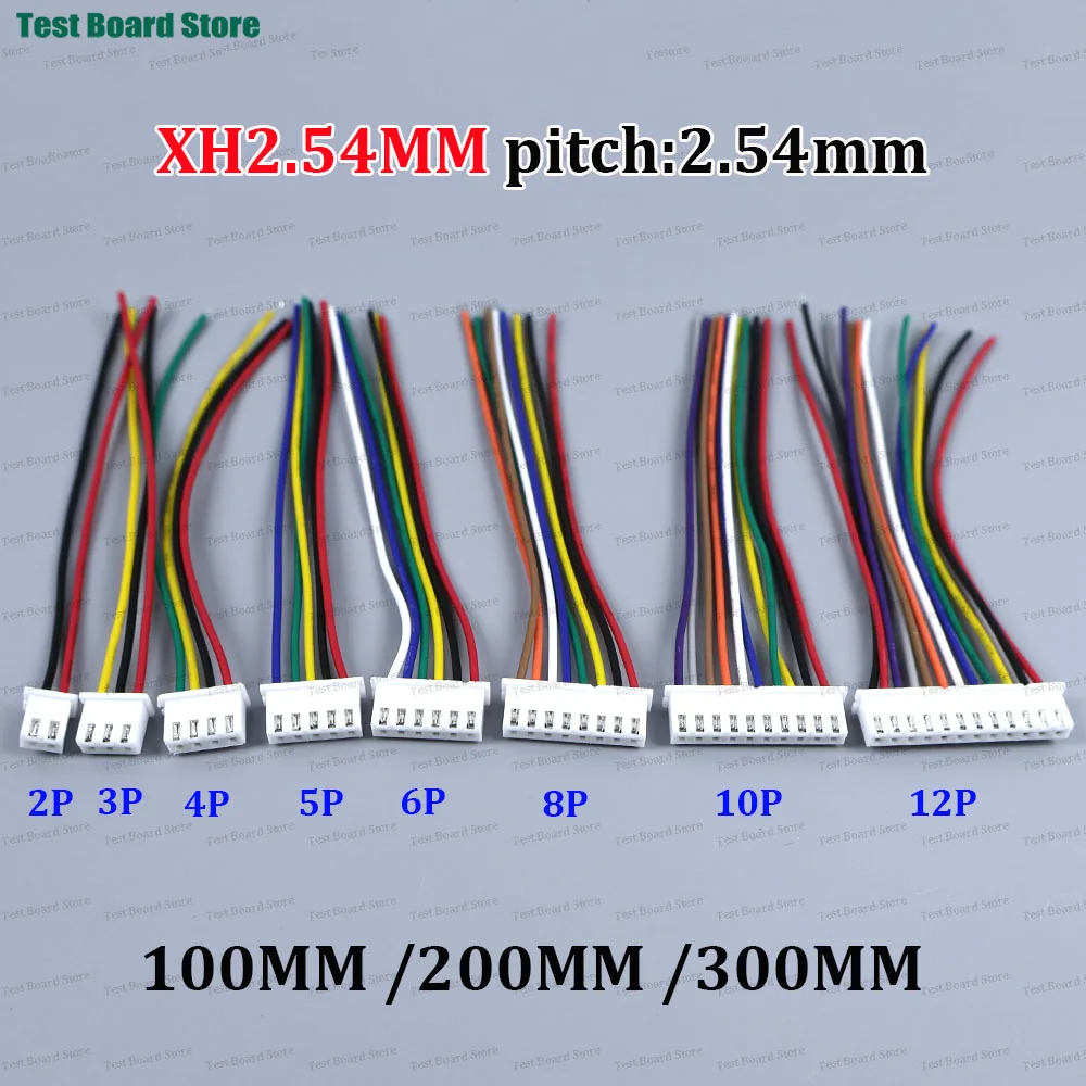 10/20/50PCS XH2.54 XH 2.54mm Wire Cable Connector 2/3/4/5/6/8/10/12 Pin 2.54MM Pitch Plug 10CM/20CM/30CM Wire Length 28AWG
