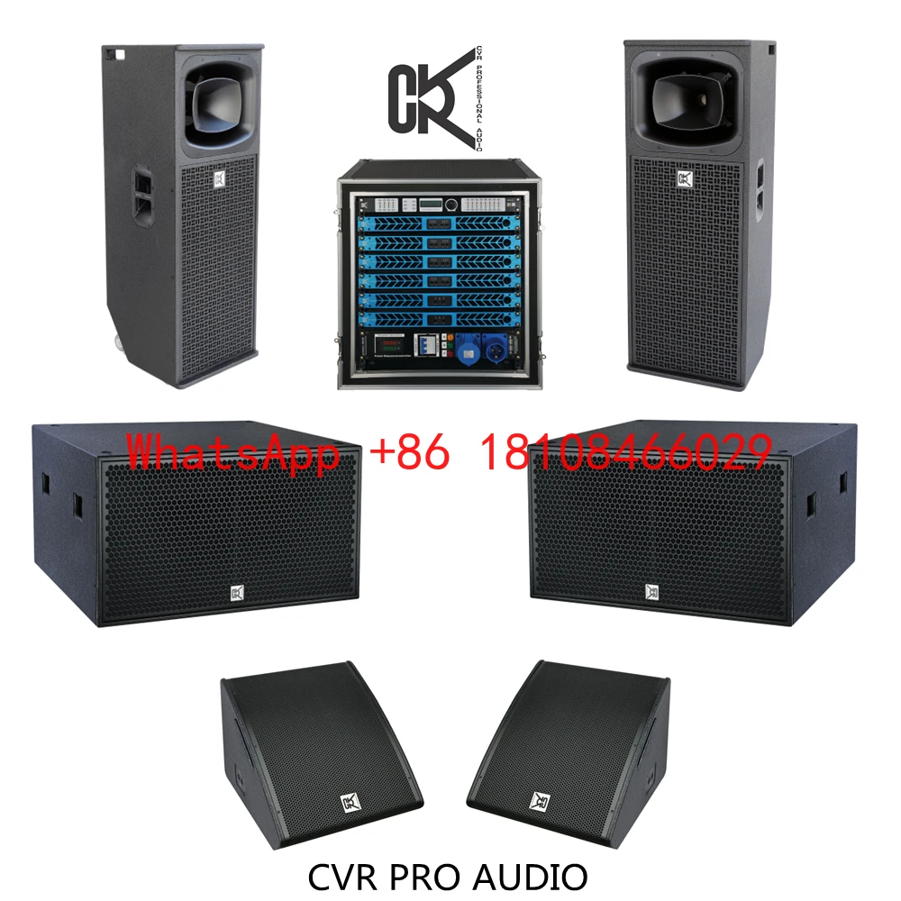 

PA SPEAKER SYSTEM OUTDOOR SOUND LIGHT EQUIPMENT 218 215 Speakers