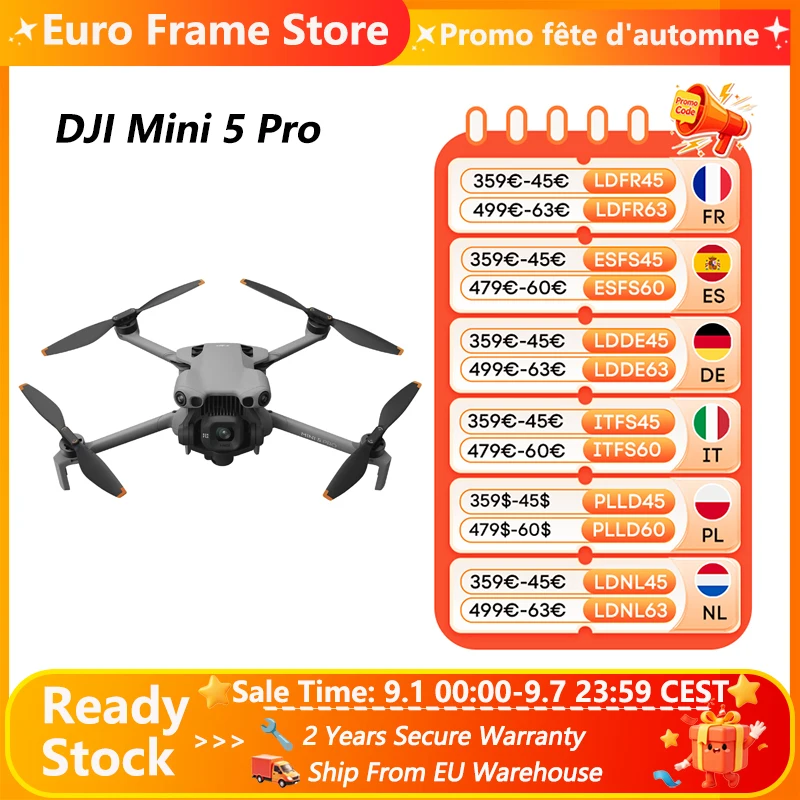 DJI Mini 5 Pro — sensore da 1 pollice, peso da drone giocattolo