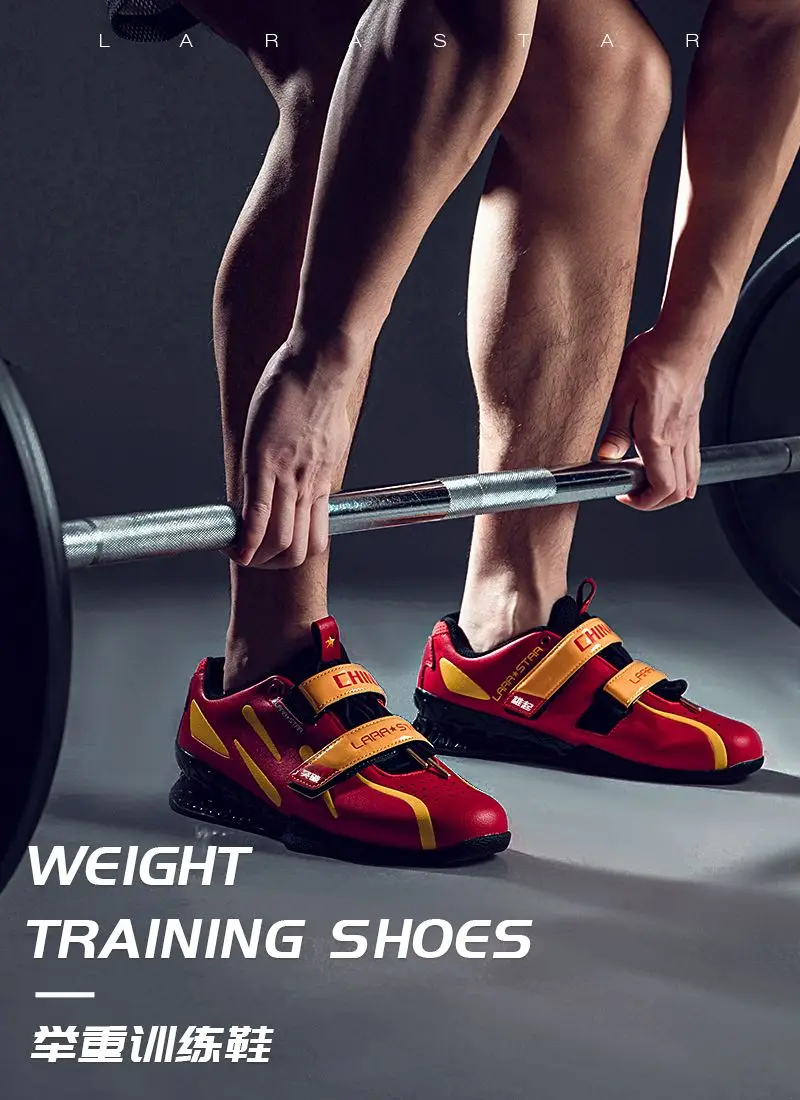 Indoor Fitness Weightlifting Shoes Shock-absorbing Squat Shoes Comfortable Wear-resistant Deadlift Shoes Men Women Sports Shoe