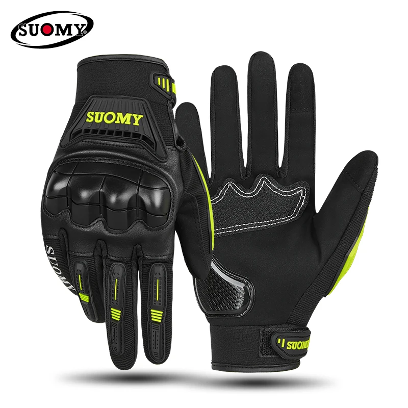 SUOMY Motorcycle Riding Gloves Luva Motocross Touch Screen Ultra Fiber Breathable Off Road Equipment Guantes Ciclismo Hombre