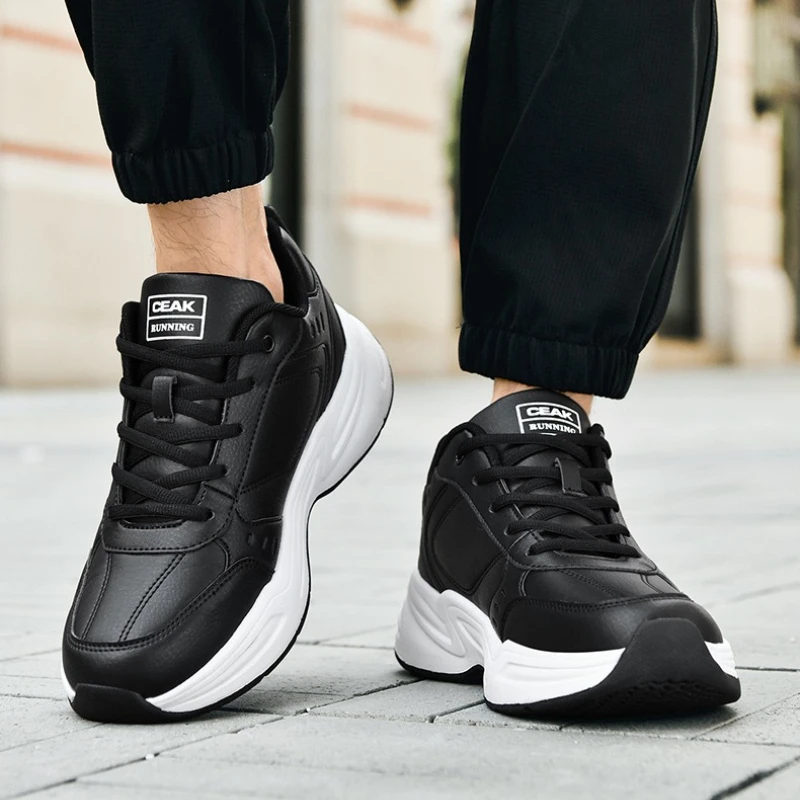 

Мужские всесезонные кроссовки большого размера на плоской подошве с низким верхом и круглым носком, двухцветная мягкая подошва, нескользящая повседневная спортивная обувь на шнуровке