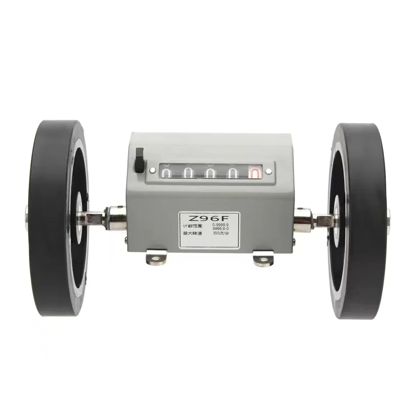 Z96-F Mechanical Meter Counter Length Distance 0-9999.9 Double Rolling Wheel Mechanically Driven Recorder Measuring length