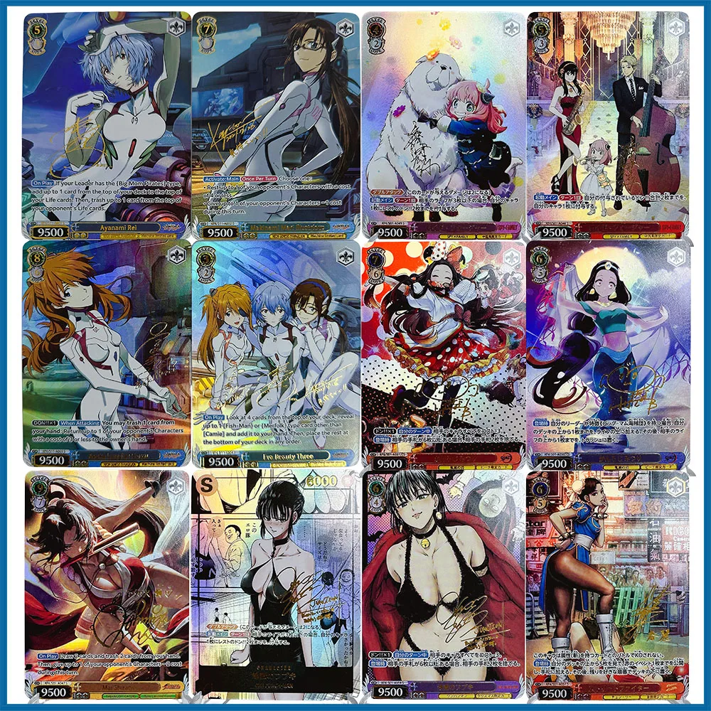 Anime Goddess Story DIY ACG Kamado Nezuko Fubuki Ayanami Rei Yor Forger Boy Games Toys Birthday Gifts Collectible Cards