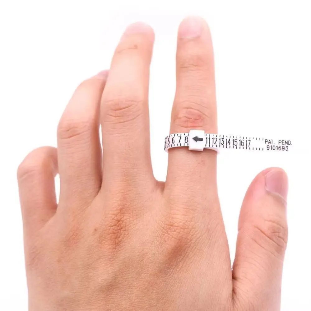 Accurate Measurement Ring Measuring Tape Easy Operation Black/White Ring Measuring Band UK/US/EU/HK/Korean/Japanese Size