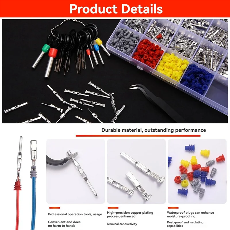 

【New-Sale】Car Electrical Connector Kits-Wire Terminal Pin Connectors 24 Types 459Pcs-Automotive Electric Crimp Connectors 1-3.5M