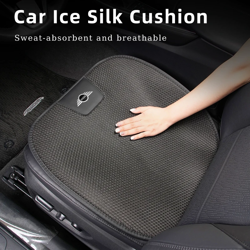 Car Seat Cover Front Rear Seat Ice Silk Cushion Pad Protective Mat For MINI Cooper One JCW R56 Clubman R58 R59 R57 R55 F55 F56