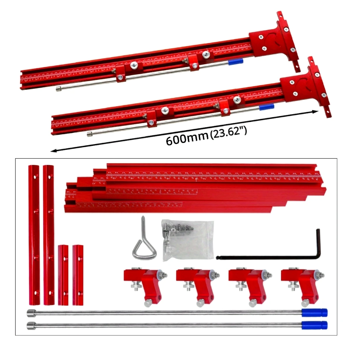 Repeat-Cutting Parallel Rail Guide System -Circular Saw Track Set Fixed Guide Rail Bracket -Aluminium Track Saw Rail Angle Clamp