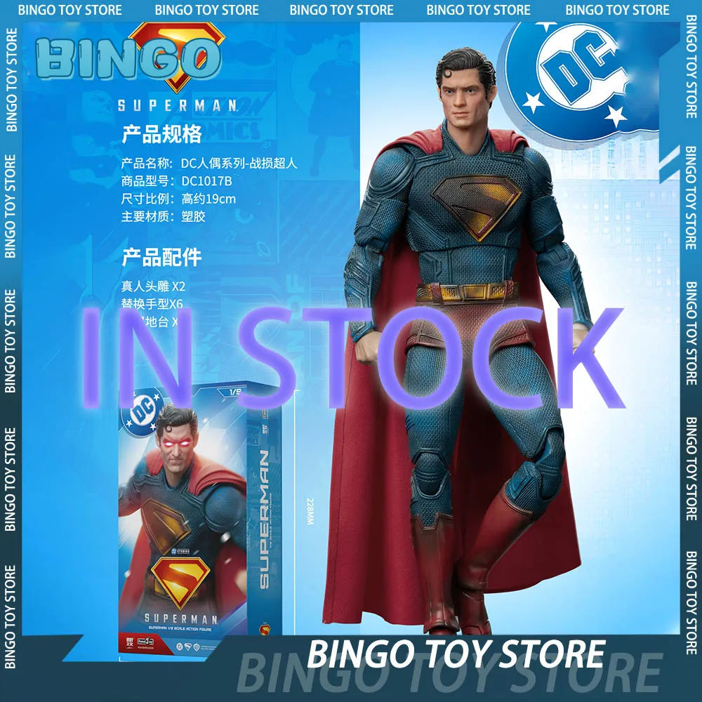 

In Stock Fondjoy War Damaged David Corenswet Superman Action Figure 1/9 Superman Figures Pvc Joint Movable Boy Collect Toy Gifts