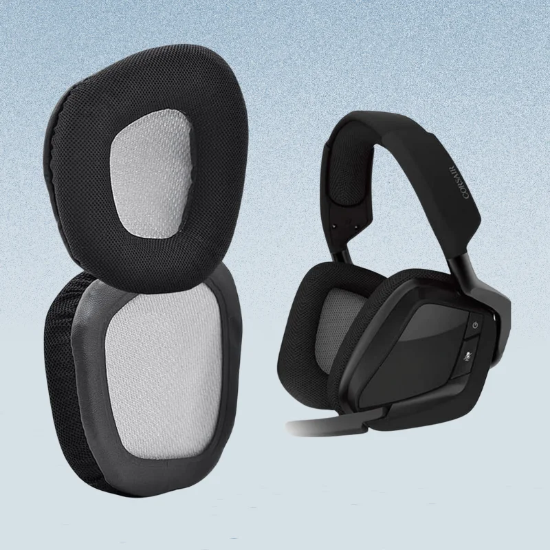 غطاء وسادة أذن بديل من إسفنج الذاكرة لسماعات الرأس اللاسلكية للألعاب Corsair Void PRO ELITE RGB وسدادات الأذن