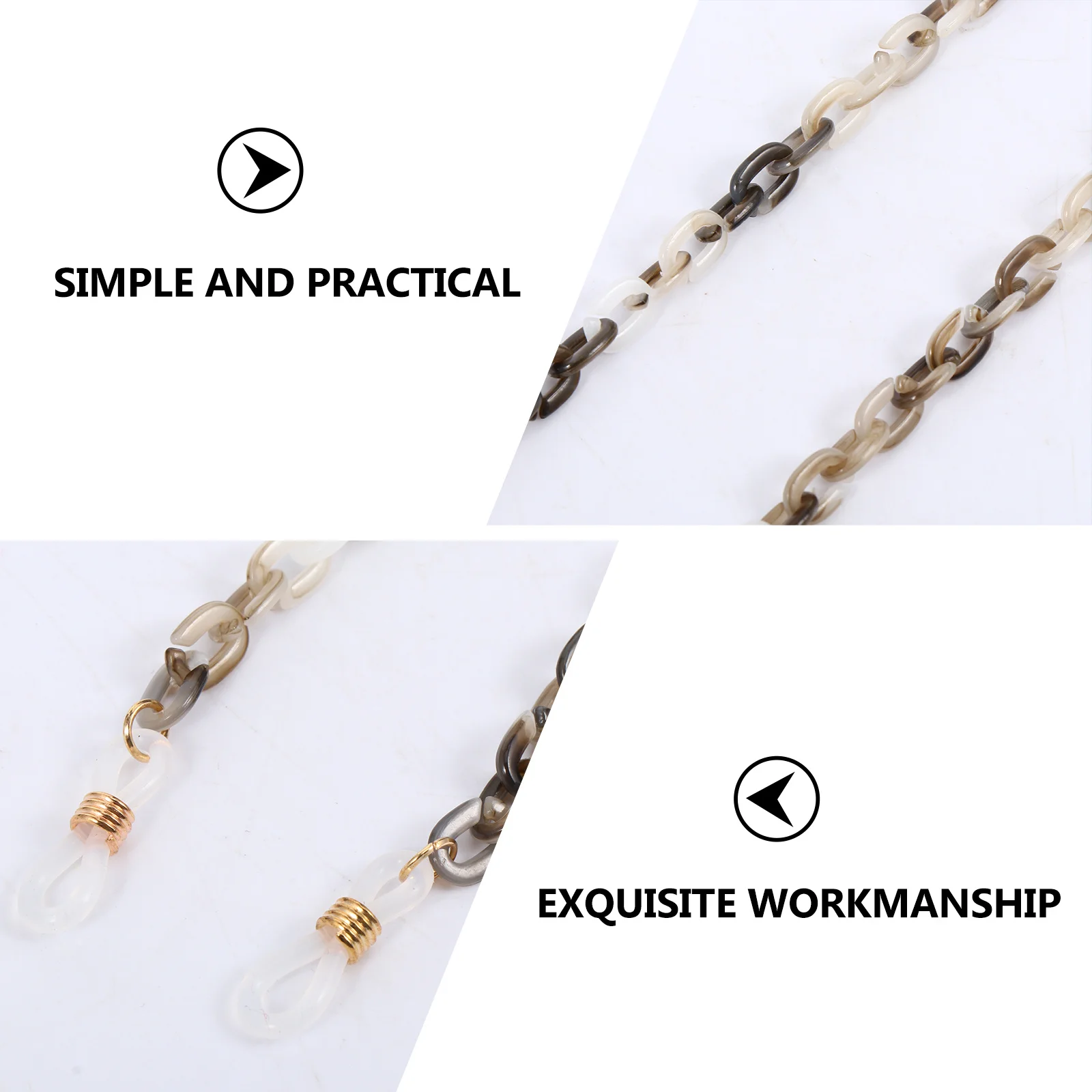 

1Pcs Glasses Chain Acrylic Accessories Adjustable Fashionable Eyeglasses Cord Slip-Resistant Rope for Sunglasses Mask Wear Chest