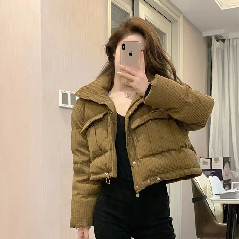 

Женская одежда, парки в европейском стиле, короткая хлопковая куртка Майяра, новинка 2025 года, зимняя хлопковая куртка, высококачественная хлопковая куртка