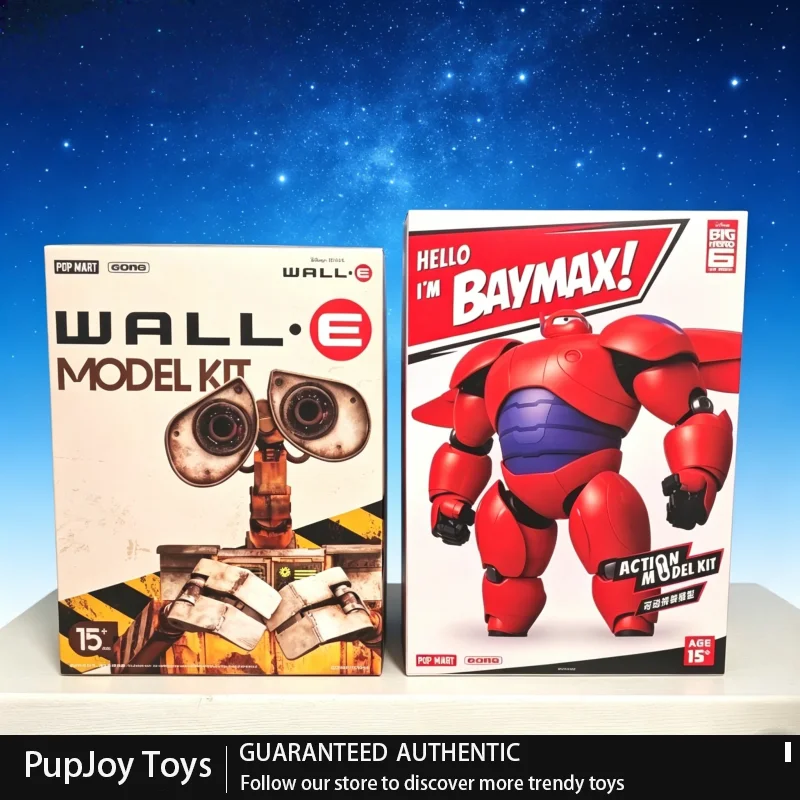 

Genuine Pop Mart Gong Big Hero 6 Baymax Wall-E Assembly Model Blind Box Figures Action Figures Cute Stuff Boys Toys Anime Figure