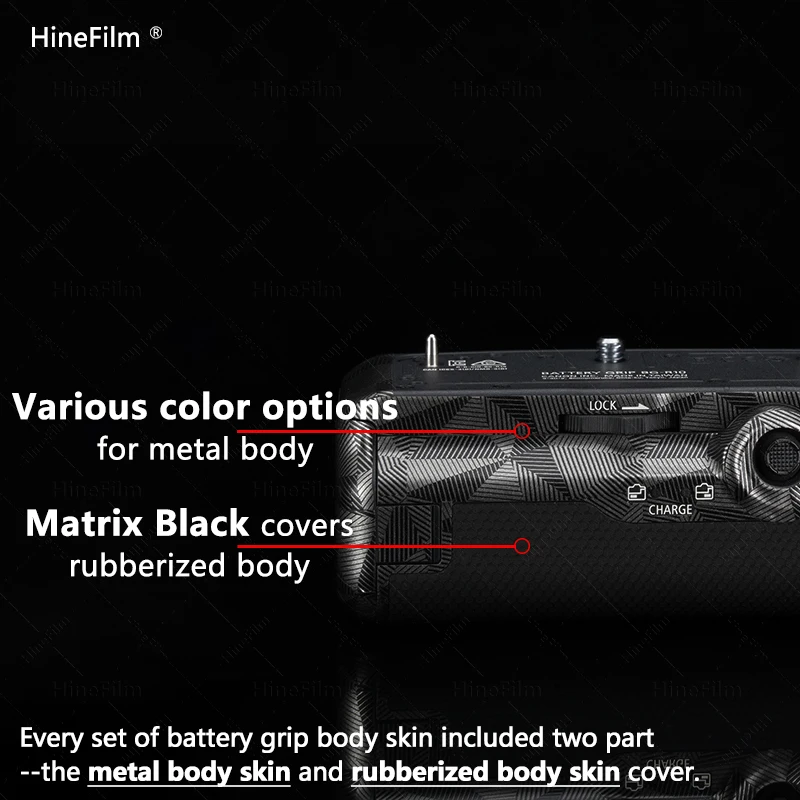 Hinefilm Pelle per Canon R5 R6 Impugnatura batteria fotocamera BG R10 Pelle BG-R10 Adesivo R5 R6 Protezione pelle impugnatura batteria fotocamera BGR10
