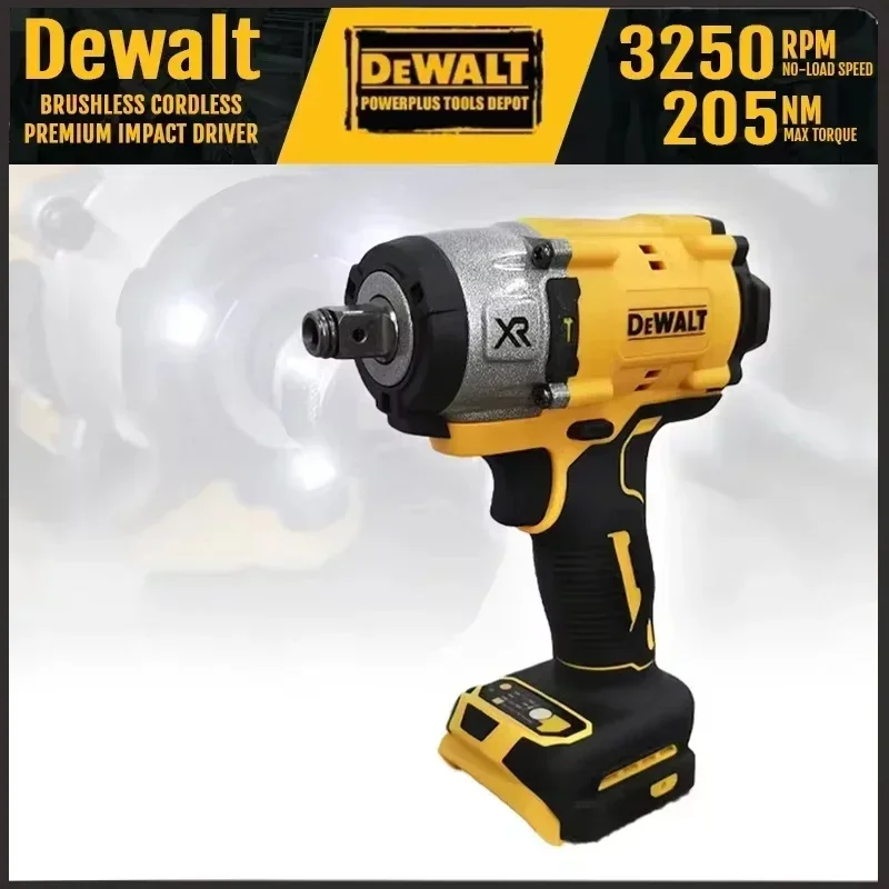 Dewalt-llave eléctrica inalámbrica de 3250RPM, llave de impacto sin escobillas de 205N.m, herramienta de reparación de energía de alto par para batería Dewalt de 20V