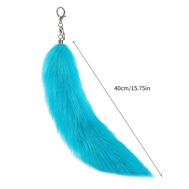 Stylish Bag Pendant Animal Tail Phone Case Adornments Fashion Keychain Soft Unisex Keyrings Colorful Key Pendants image 6