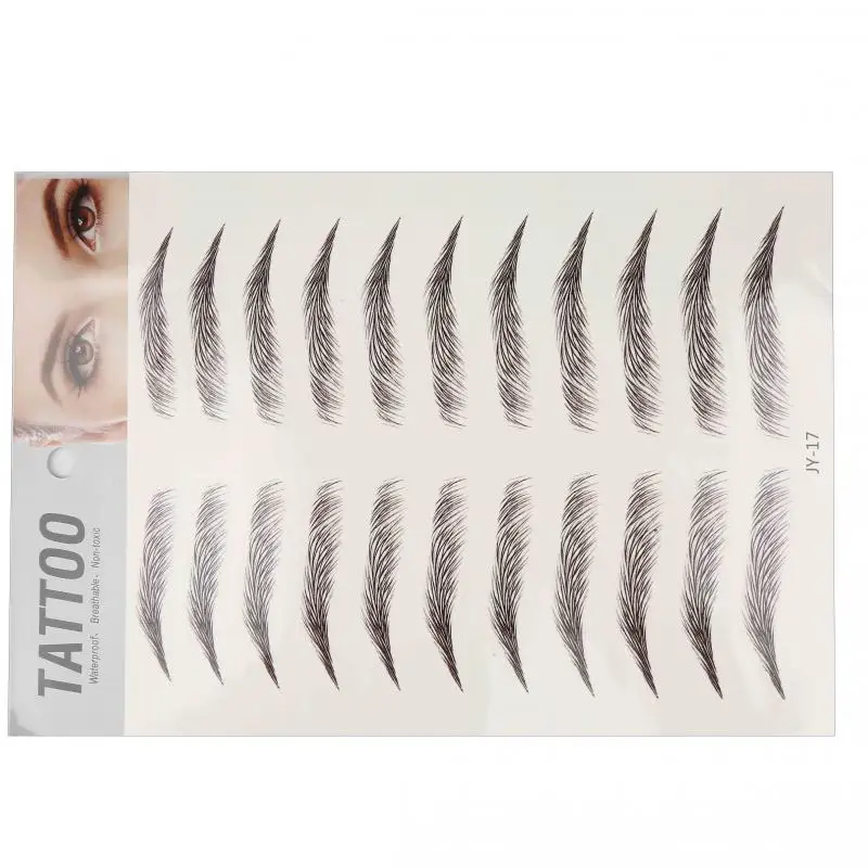 3sheet Eyebrows Sticker Water Transfer Hair-like Eye Brow Tattoo Stickers False Eyebrow Enhancers Waterproof Eye Brow