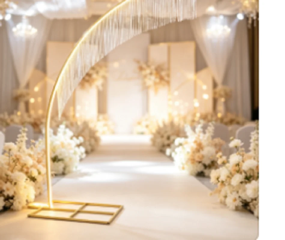 Wedding Party Supply  2pcs Rack Walkway Background Flower Rack Party Props Outdoor S-shaped Crystal Ornament Stand