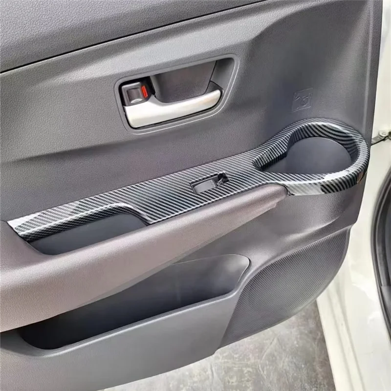 

Sp-For Toyota Yaris Ativ/Vios 2023 2024 RHD Car Window Lift Switch Button Panel Cover Trim Spare Parts ABS Carbon Fiber