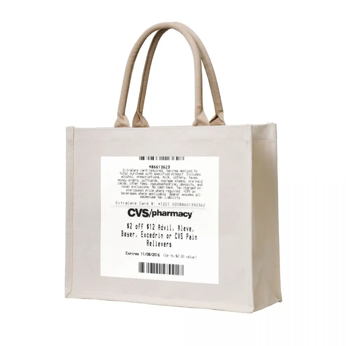 

CVS Receipt Tote Bag reusable shopping bags cute tote bag Lady bags