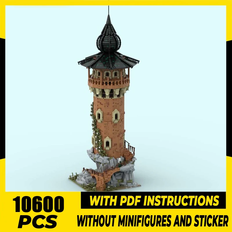 

Medieval Castle Model Moc Building Blocks Alchemist Tower Bricks Model DIY Assembly Construction Toy Holiday Birthday Gifts