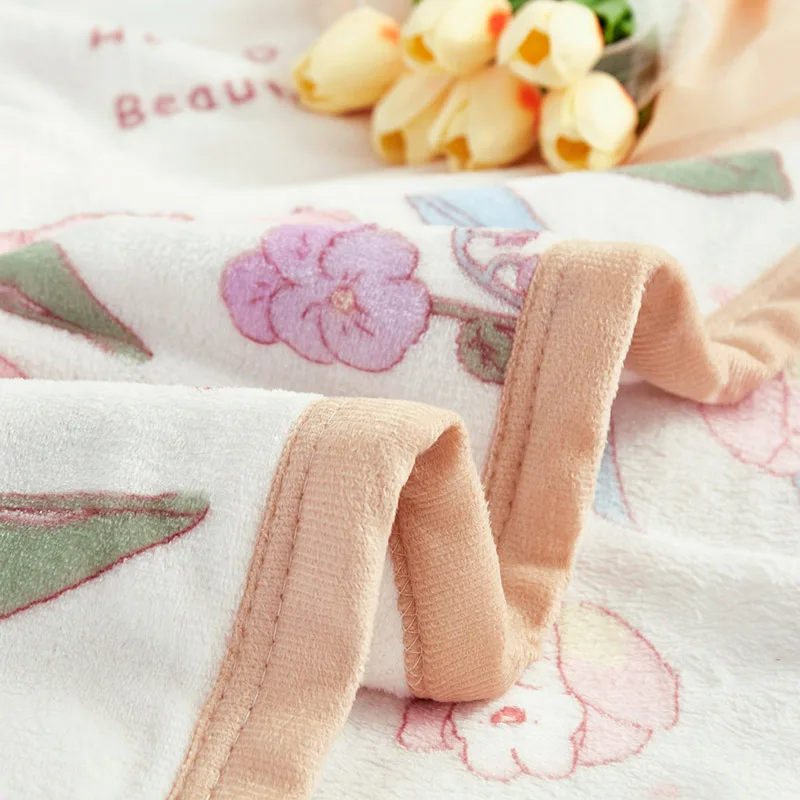 Ferret fleece blanket with printed flannel fleece, thickened all season nap cover blanket  Fur Blanket Sofa Throw Blanket
