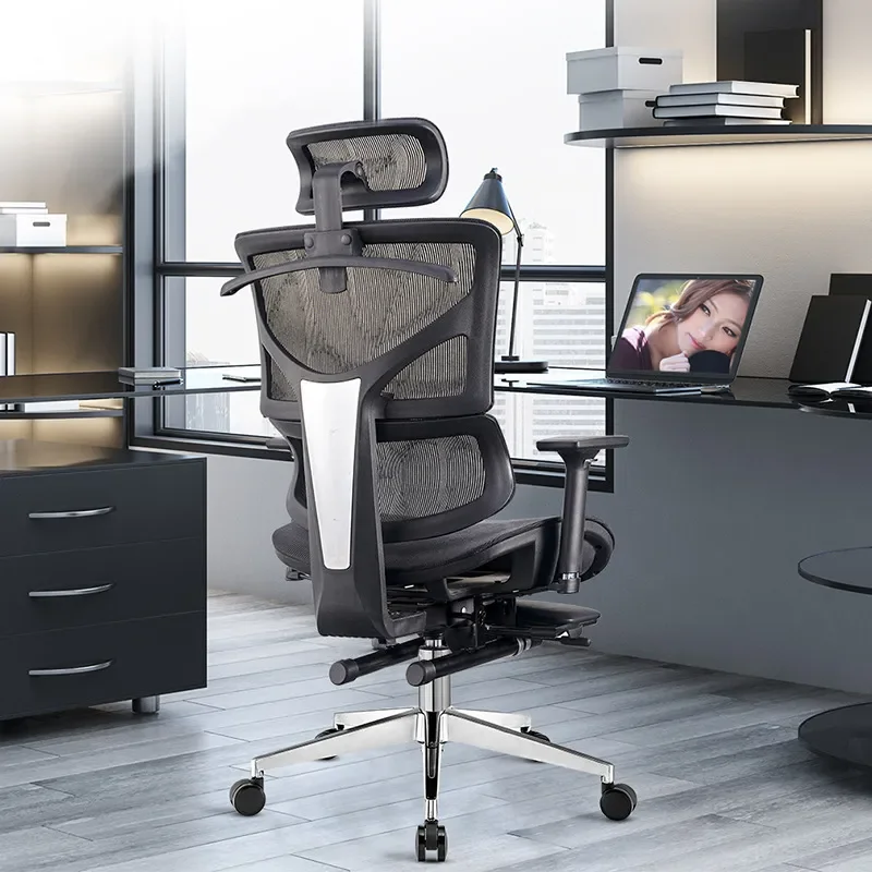 Ergonomic Computer Chair for Home Office with Comfortable Backrest and Hollow Design Ideal for Long Sitting and Learning