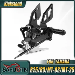 Adjustable Rearset Footrests for Yamaha MT03 MT25 YZF R25 R3 2014-2024  Custom Fit Footpegs for Enhanced Riding Position