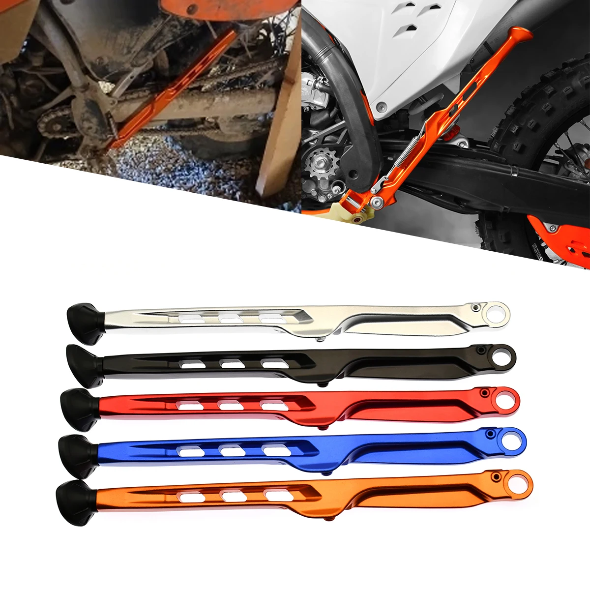 Motorcycles CNC Kickstand Side Stand+Spring Kit For KTM EXC EXCF XC XCW XCF XCFW TPI SIX DAYS For Husqvarna TE FE 2024
