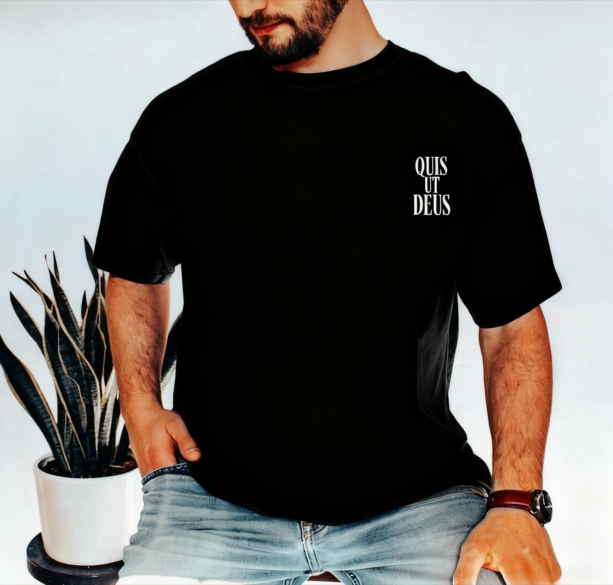 قميص سانت مايكل رئيس الملائكة قميص الملاك المسيحي مايكل الرجال المسيحية قميص الرجال المسيحيين هدية الإيمان تي شيرت ملابس الشارع القمم