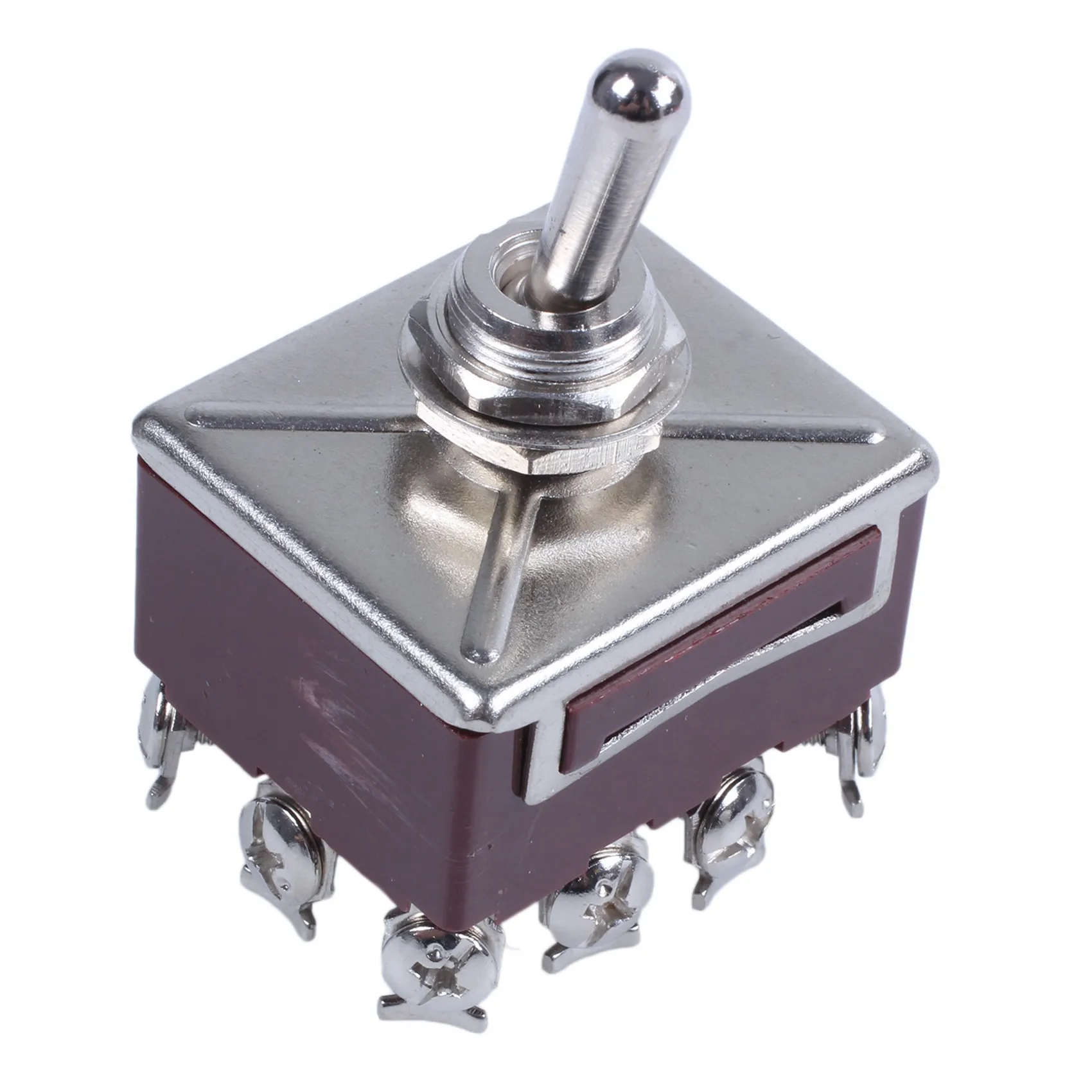 ABJI-2X AC 380V 10A ON/OFF/ON 3 Positions 12 Pin Latching Toggle Switch 4PDT