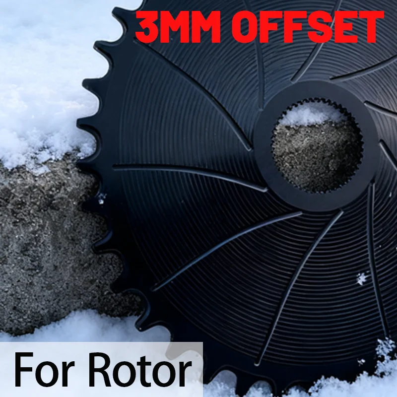 

For Rotor Vegast Aldhu Closed Crown Direct Mount Chainring Aero 3mm Offset Hollow Round Narrow Wide Large Bike Tray