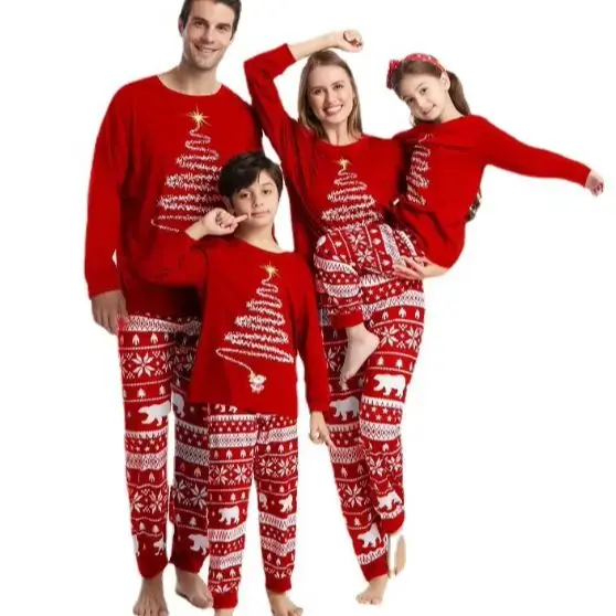 Conjunto de pijamas navideños a juego para la familia, ropa de dormir suave con estampado de alce, Pelele de 2 piezas, aspecto familiar, regalo de