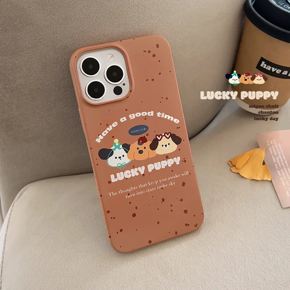 Retro golden retriever puppy Chow Chow dog Phone Case For iPhone 16 15 14 13 12 11 Pro Max Xr 15 16 Plus Case shockproof Cover