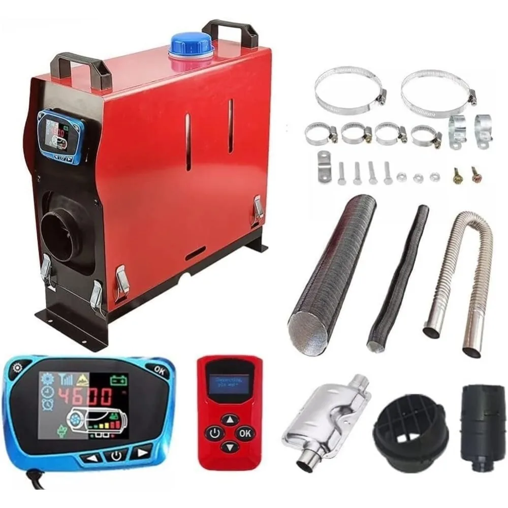 

Diesel Heater,car Heating Diesel Heater 12V 8KW， All in One 1 Air Outlet Diesel Heater, Remote Control Parking Heater with Blue