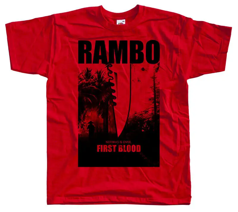 NEW Rambo First Blood RED T-SHIRT