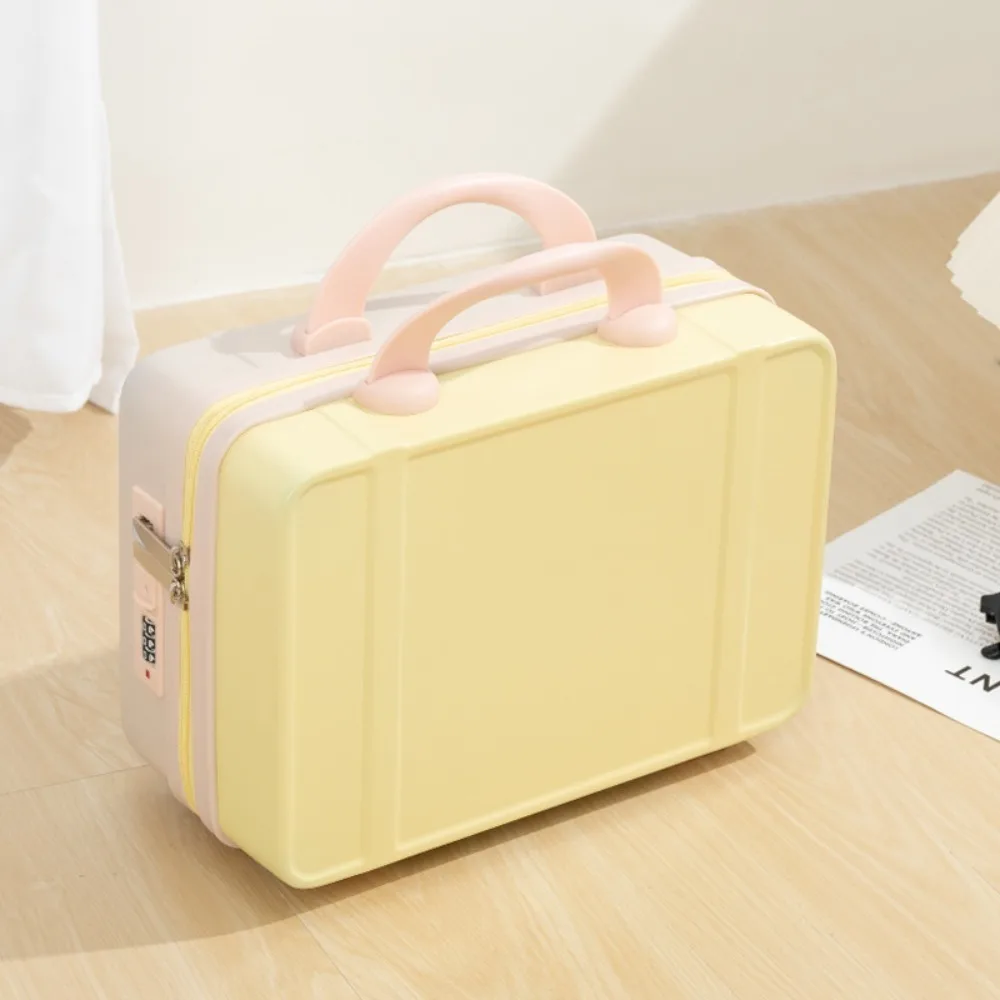 Portable ABS Hand Carry Suitcase Zipper with Combination Lock Luggage Box Mini Storage Bag