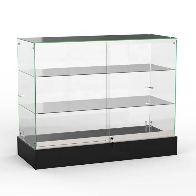 custom.Economy Frameless Glass Display Tempered Glass Smoke Store Showcase Store Shop Display Unit Showcases for Sa