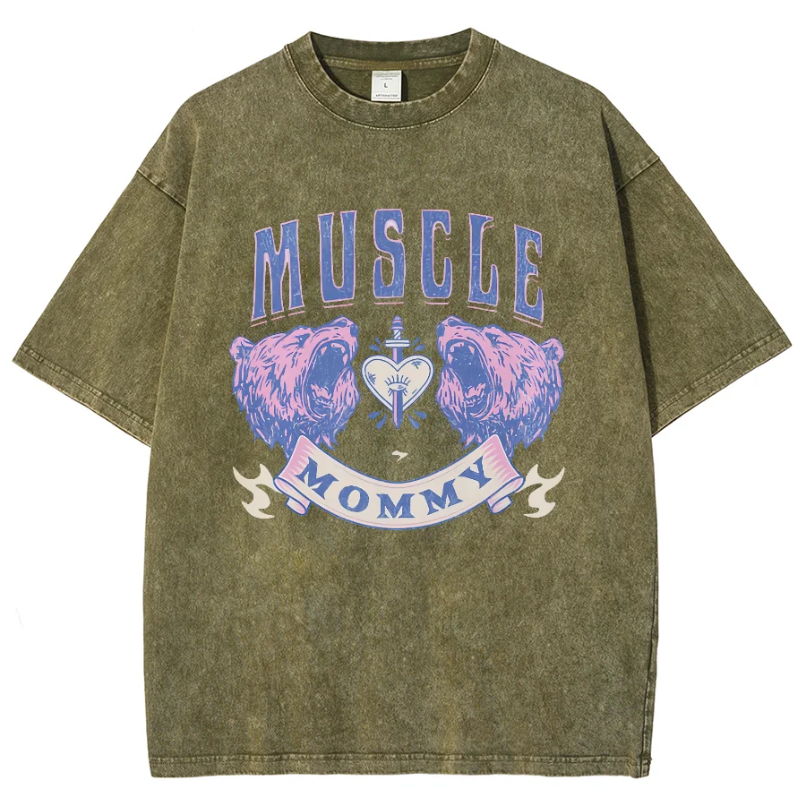 Simple Style Letter Print Women's T-Shirt Fashion Design Crew Neck Wash Denim Top Summer 2024 New Short Sleeve