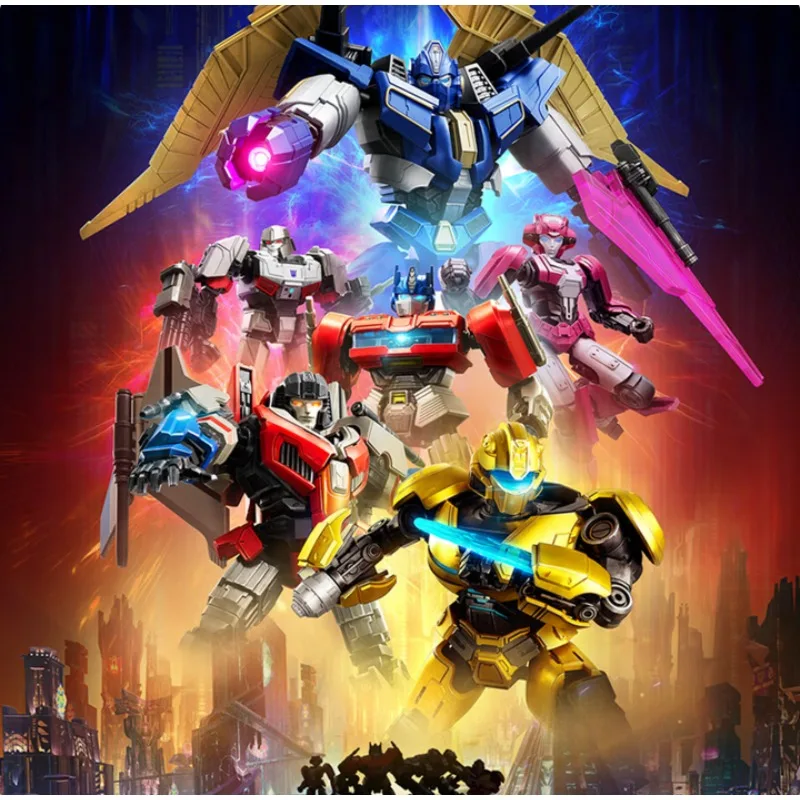 

Blokees Transforming Toys Beyond Edition Origin One Movie Bumblebee Optimus Prime Megatron Elita Ironhide Model Kit Collectible