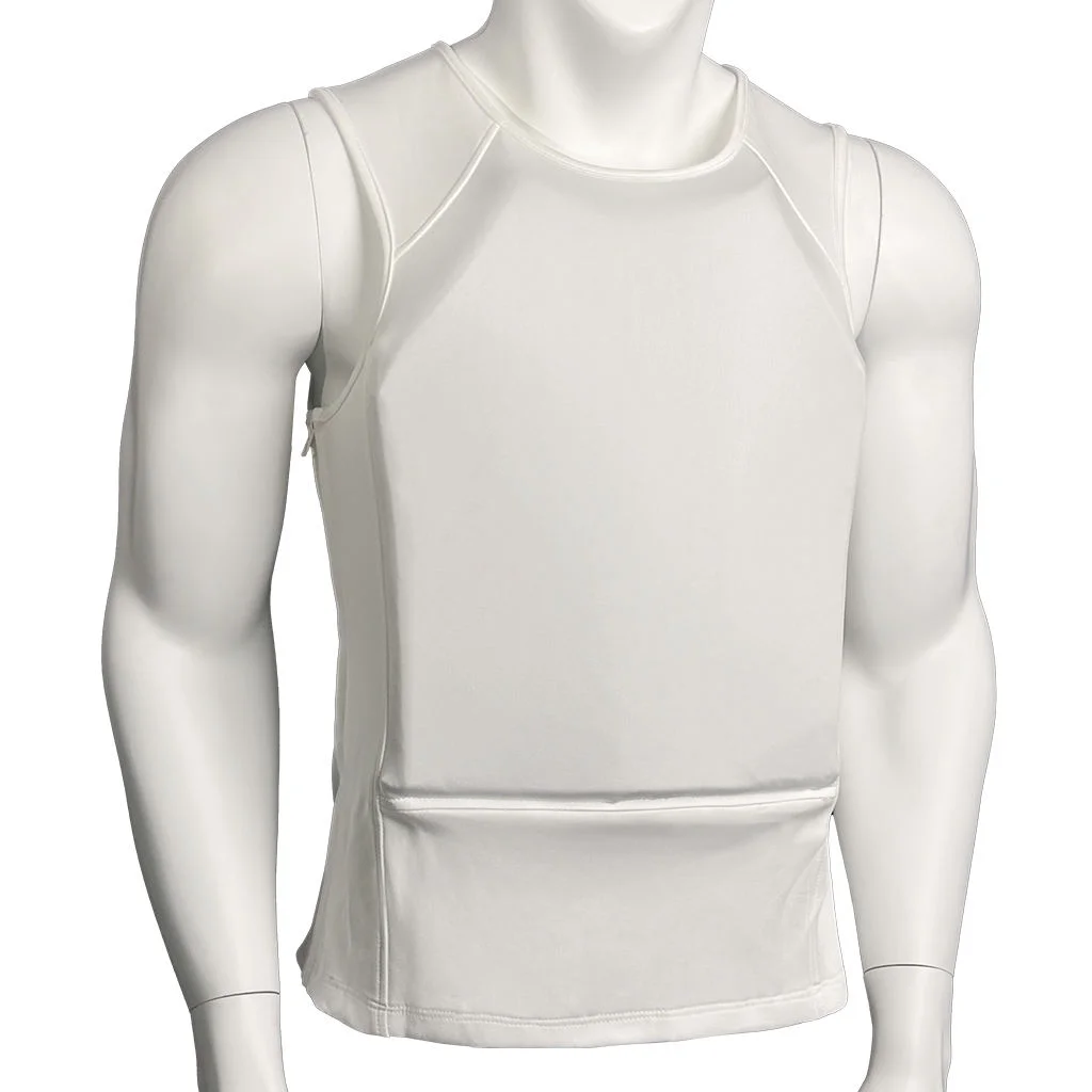 Elastic Concealable Tactical Undershirt Vest Hidden Wear Plate Carrier Compatible with 11x14 Inch Panel Plates Not Included