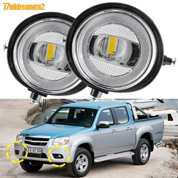2 X 30W Car Front Bumper LED Lens Fog Light DRL 8000LM Accessories For Mazda BT-50 BT50 (UN) I 2006 2007 2008 2009 2010 2011