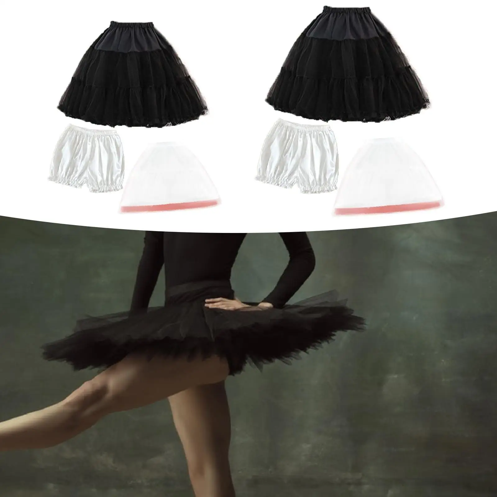 

Women Petticoat Skirt Ballet Dress Adjustable Hoop for Wedding Halloween Dance