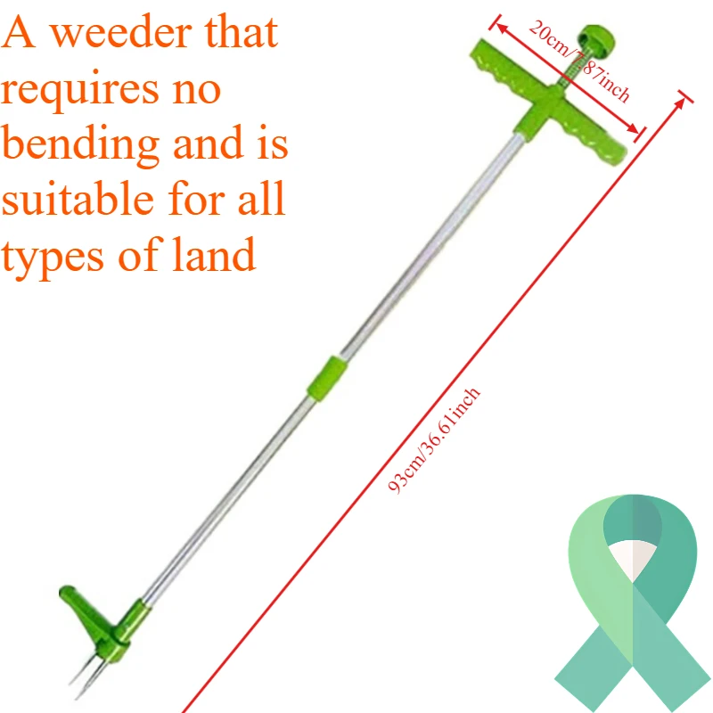 

The weeding device can be split into two sections and the aluminum tube weeding gardening tool can be manually removed