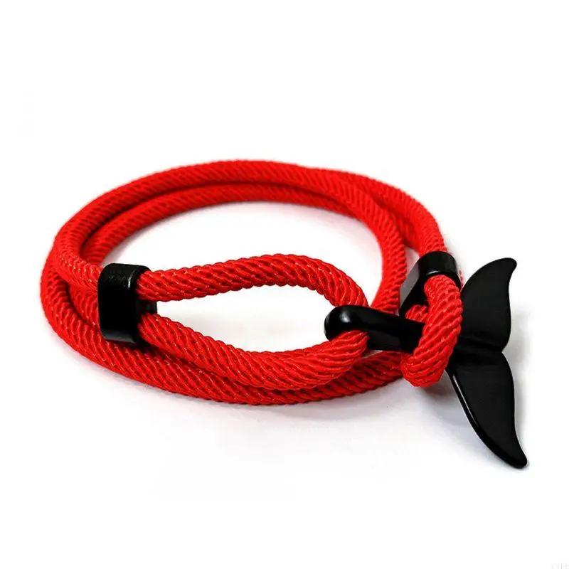 C1fe Summer Handmade Tail Rope Bracelet Beach Ajustable String Woven Wutbands Regalo para unisex