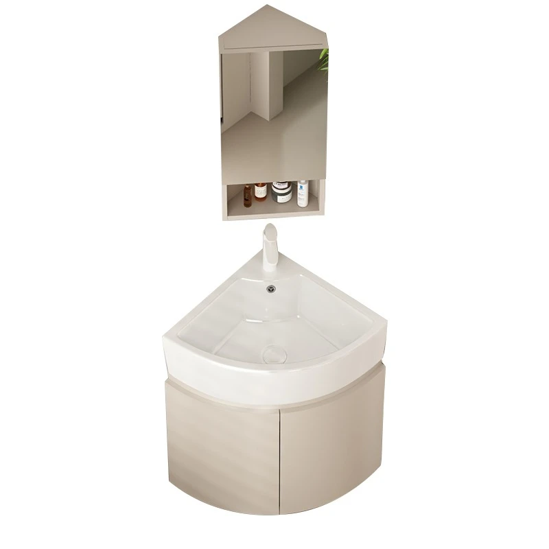 

Cream wind triangle bathroom combination toilet corner wash basin bathroom cabinet
