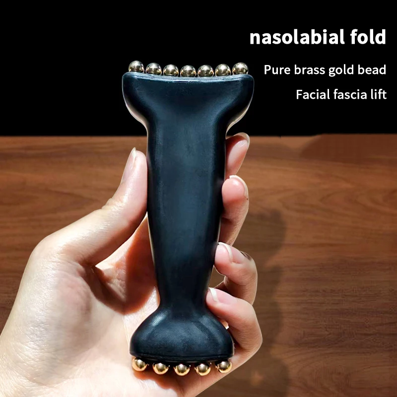 Skin Scraping Eye Body Spa Facial Beauty Reduce Puffiness Massager Face Lifting And Tightening Traditional Brass Meridian Brush