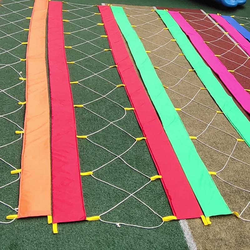 Kindergarten Kids Child Hopscotch Crossing Net Crawl Outdoor Games Mat Pad Sensory Toys Safety Running Training Team Fun Sports