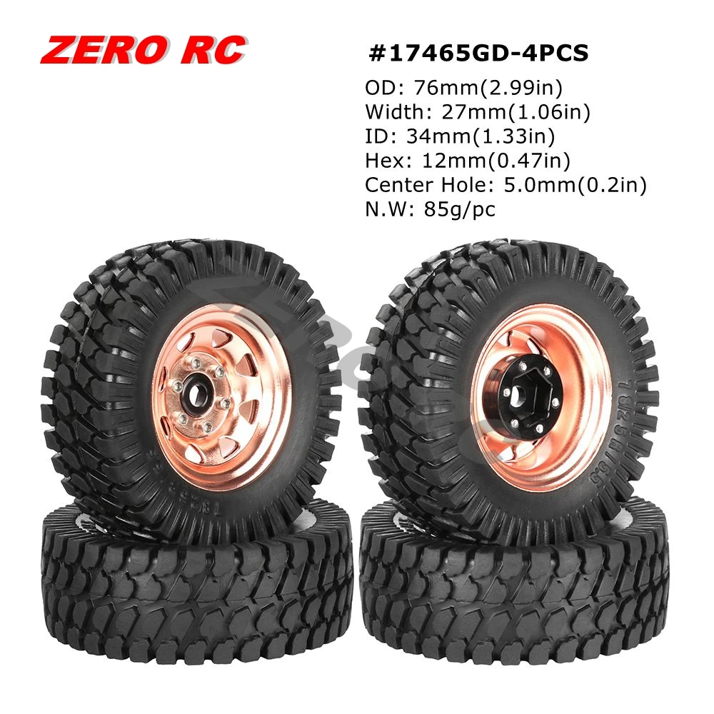 RC ロッククローラー 1.55 インチオフロードメタルビードロック